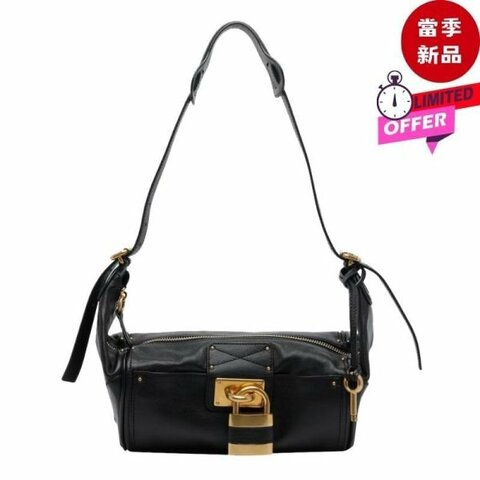 Chloe Paddington Crossbody 粒面水牛皮斜背包 黑色