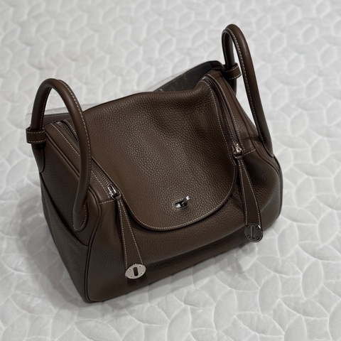 Hermes Lindy 30大象灰銀釦