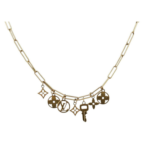 路易威登 Monogram Collier Roman Holiday 項鍊 金色 M80272 正品 203051M