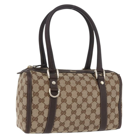 GUCCI GG帆布手提包 米色 金色色調 130942 正品 201326V