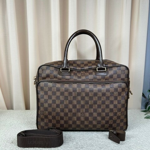 Louis Vuitton 棕色棋盤格電腦公事包商旅包 經典棋盤格