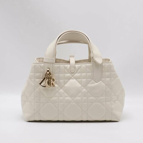 DIOR Toujours小牛皮托特包 - 小號白金