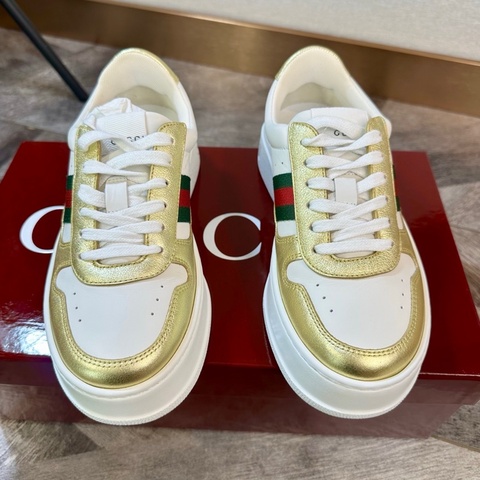 Gucci 古馳 新款紅綠織帶裝飾 字母大logo 38碼