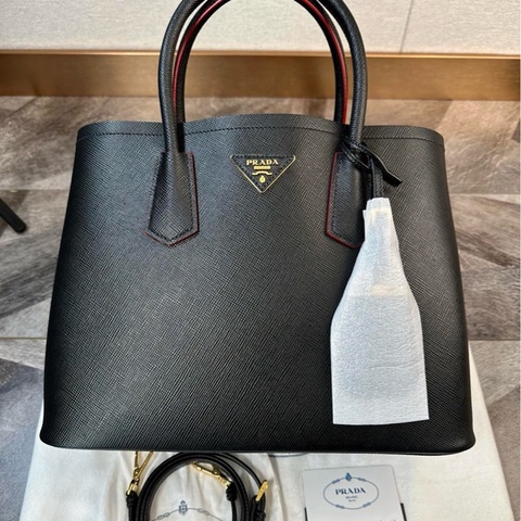 Prada 普拉達 double bag 高端款殺手包 手提單肩斜挎包