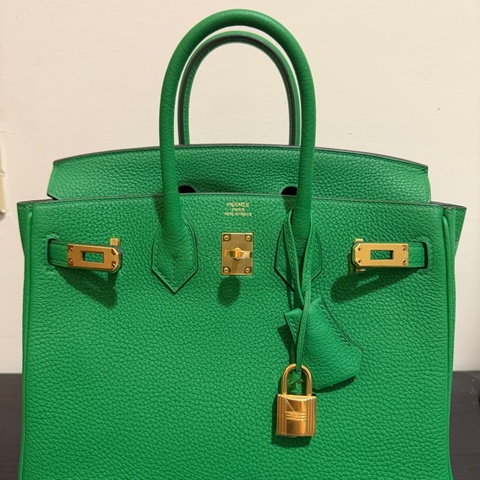 birkin25 竹子綠金扣