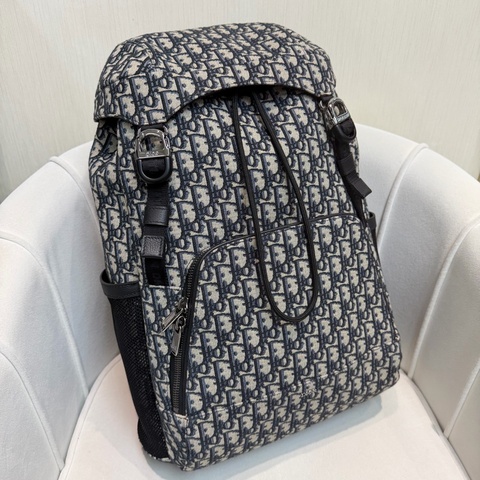 Dior 藍緹花Rucksack銀扣背包 XC574