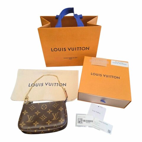 【美收精品】LOUIS VUITTON Monogram 經典老花金鍊手拿小麻將包 5-960【隔月月中將轉賣至日本 上架期限30天】