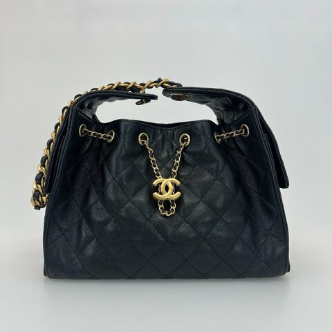 全新品 CHANEL 25包小號黑荔枝金扣 AS5293/晶片款