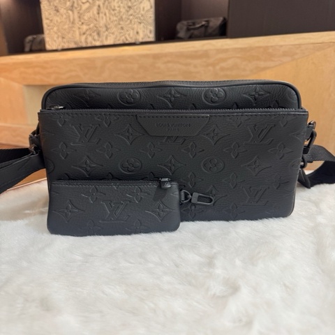 lv路易威登/Louis Vuitton Trio 黑武士全皮三合一 芯片款