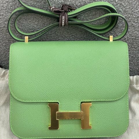 【清新牛油果綠】愛馬仕 Hermès Constance 19 康康 3I牛油果綠 Epsom皮 金扣｜Z刻