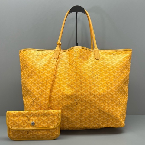 Goyard戈雅老花子母托特包黃色18年39*31*18cm
