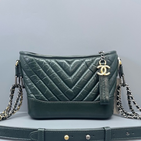 香奈兒chanel流浪包綠色小號V紋26開/20*15*8cm
