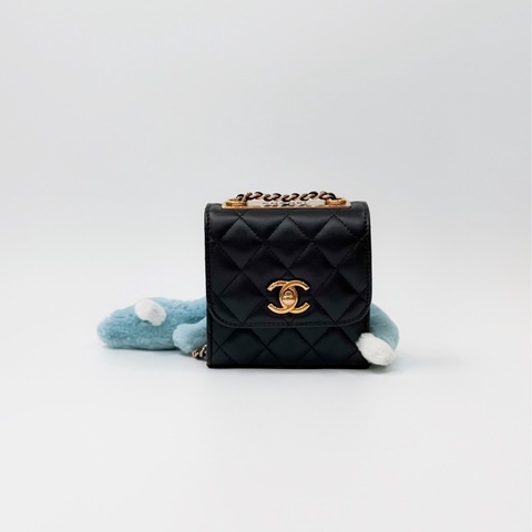 Chanel 22S 玫瑰金鏈迷你翻蓋斜背包 |✨Wisher惟奢名品✨