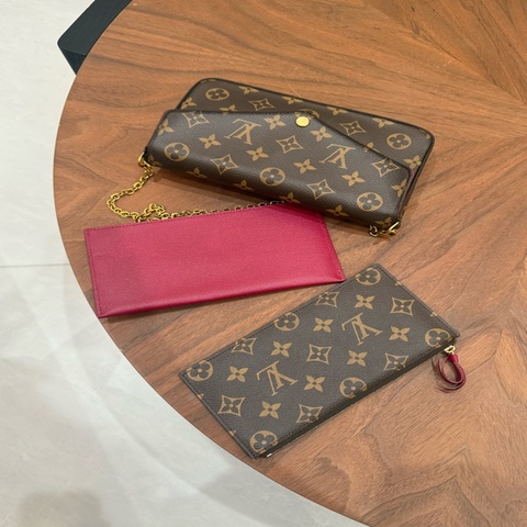 Louis vuitton 路易威登 Pochette Felicie 三合一 老花斜挎包