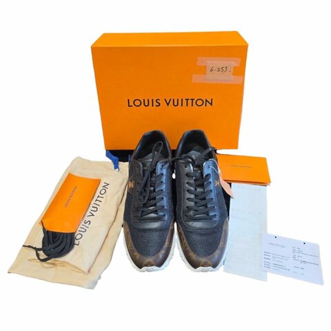 【美收精品】LVRun Away 經典 Monogram 老花拼接黑鞋 6-253【隔月月中將轉賣至日本 上架期限30天】