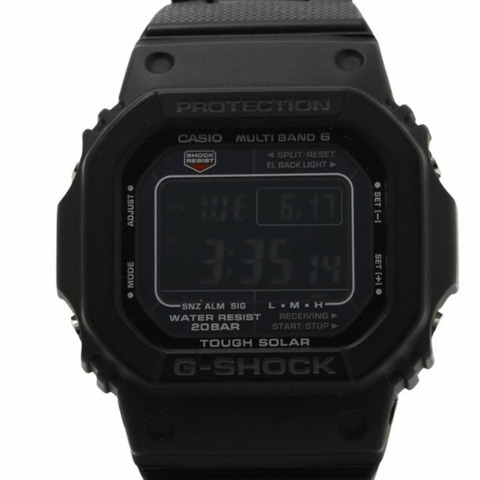 卡西歐 G-SHOCK DIGITAL 5600 系列 GW-M5610BC-1JF 黑色樹脂複合錶帶男士數位手錶