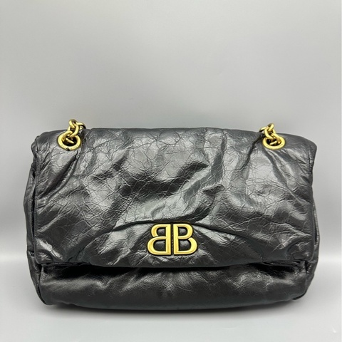 Balenciaga巴黎世家 Monaco Small  小號褶皺鏈條包 