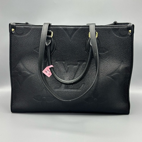 路易威登/Louis Vuitton Onthego    黑色壓紋粒面牛皮革  35x27x14  。