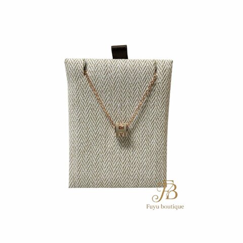 【H0028】HERMES 栗子色漆面金屬/玫瑰金 Mini Pop H立體簍空項鍊 H147992FO55