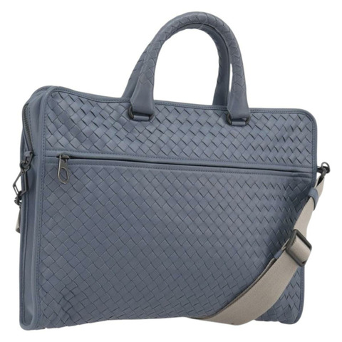 BOTTEGA VENETA INTRECCIATO 皮革雙肩包 淺藍色 正品 195968A