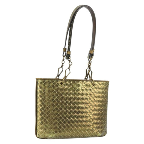 BOTTEGA VENETA INTRECCIATO 手袋皮革金 189228 正品 195086A