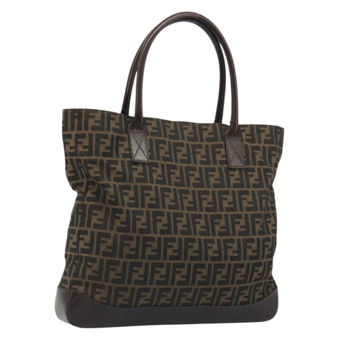 FENDI Zucca 帆布手提包棕色正品 195452V