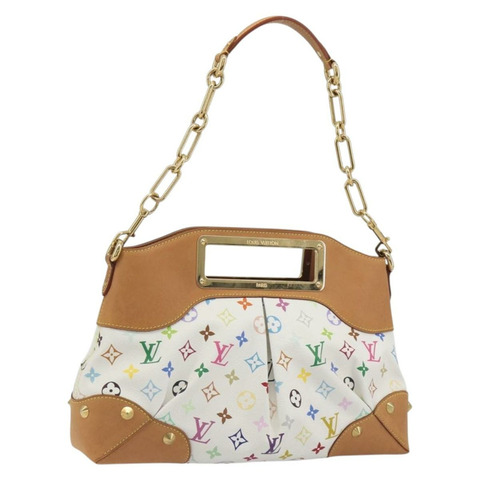 路易威登 Monogram Multicolor Judy MM 手提包 白色 M40255 LV 正品 BA14883V