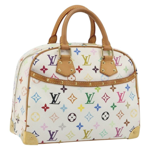路易威登 Monogram Multicolor Trouville 手提包 白色 M92663 正品 BA14885V