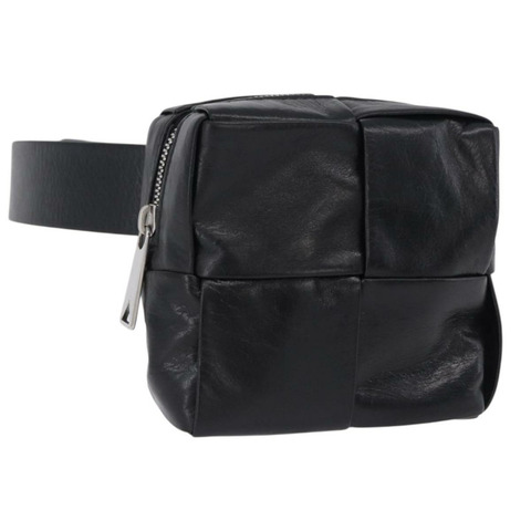 BOTTEGA VENETA MAXI INTRECCIATO 卡式腰包黑色正品 BA14968V