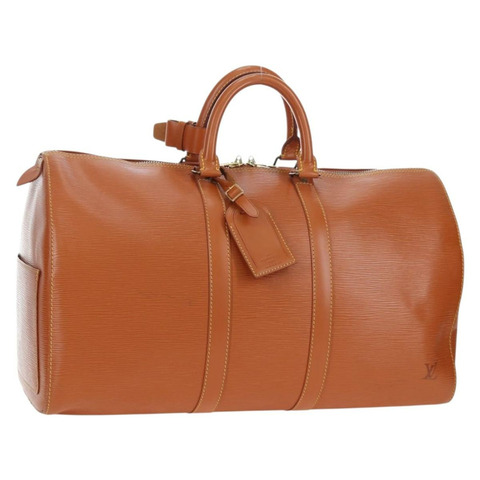 路易威登 Epi Keepall 45 波士頓包 棕色 M42978 LV 正品 194399SAV