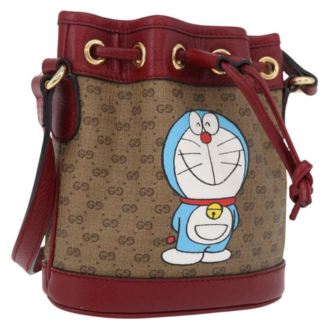 GUCCI Micro GG Supreme Fujiko Pro 手提包 PVC 米色 金色 647801 正品 195367M