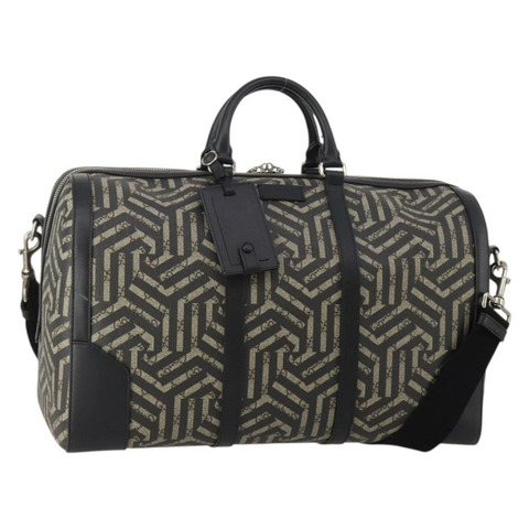 GUCCI GG Supreme GG Caleido 波士頓包 PVC 兩用 米色/黑色 406380 正品 196436SAM