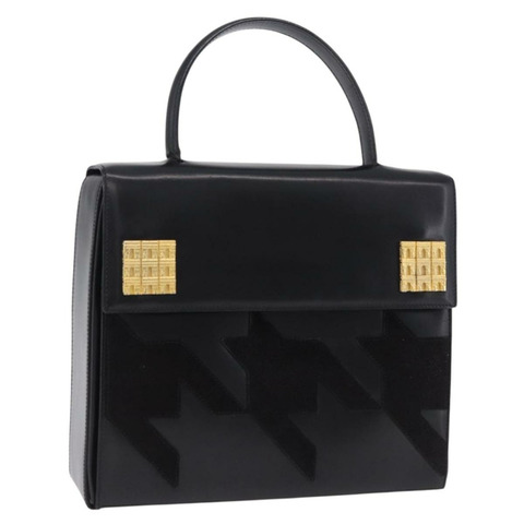 CELINE 手提包 皮革 黑色 金色 正品 198516V