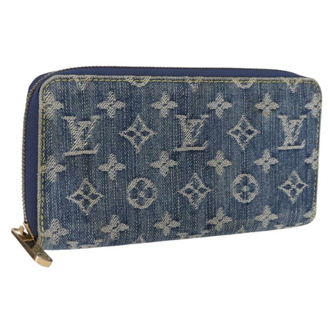 路易威登 Monogram Denim Zippy 錢包 藍色 M95342 LV 正品 198787V