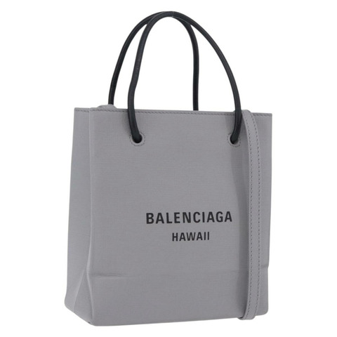BALENCIAGA 購物手提包 XXS 皮革 兩用 灰色/銀色 555140 正品 BA15153V