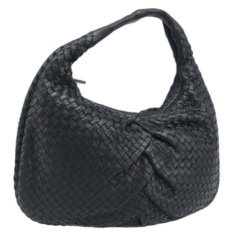 BOTTEGA VENETA INTRECCIATO 流浪漢包皮革黑 115653 正品 yk20840SAV