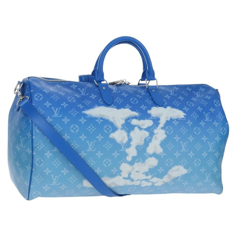 路易威登 Monogram Crows Keepall Bandouliere 50 藍色 M45428 正品 yk20850SAM