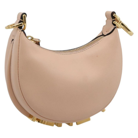 FENDI Nano Fendigraphy 手提包 皮革 粉紅色 金色色調 7AS089 正品 199003M
