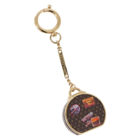 路易威登 Monogram Porte Cles Boite Chapeau 金屬金色 M63089 正品 196993M