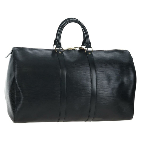 路易威登 Epi Keepall 45 波士頓包 黑色 M42972 LV 正品 199174V