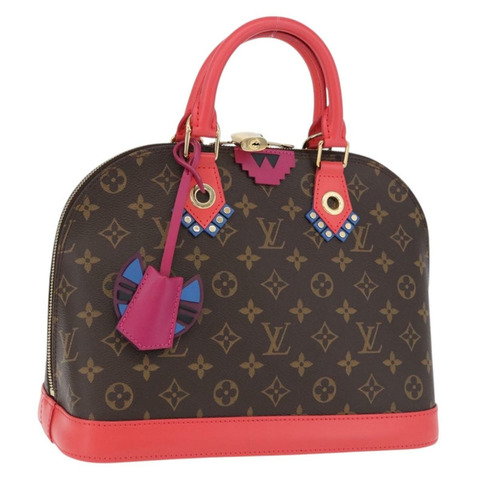路易威登 Monogram Totem Alma PM 手提包 紅火烈鳥 LV 正品 199111SAM