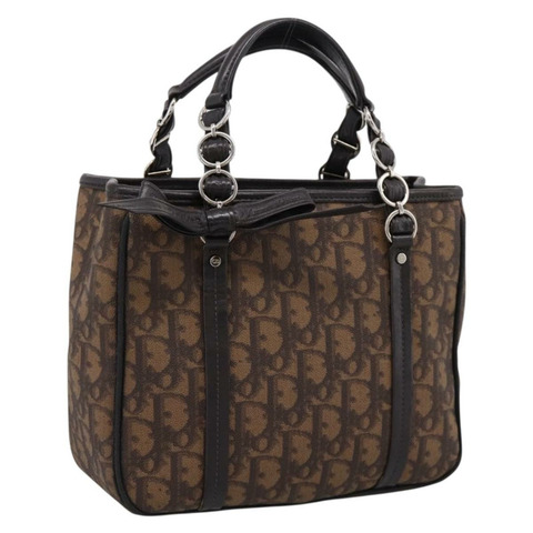 Christian Dior Trotter帆布手提包 PVC棕色銀色 正品 ka5864V