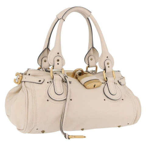Chloe Paddington 手提包 皮革 米色 金色銀色 正品 ki6776M