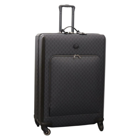 GUCCI GG Supreme 大型拉桿旅行包/手提箱 PVC 黑色 正品 SW2765SAM