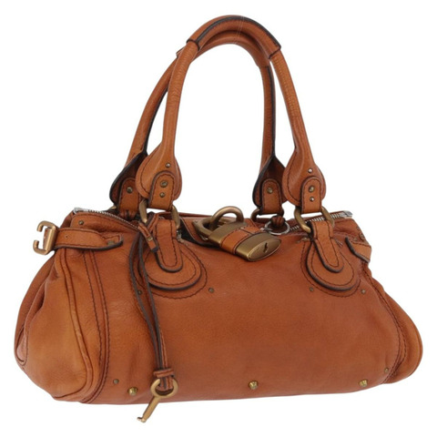 Chloe Paddington 手提包 皮革 棕色 金色銀色 正品 ki6775M