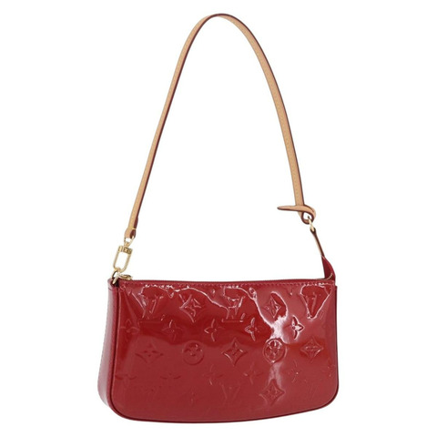 路易威登 Monogram Vernis 手拿包配件 Rouge Grunadine 正品 199154V