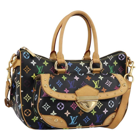 路易威登 Monogram Multicolor Rita 手提包 黑色 M40126 LV 正品 199920V