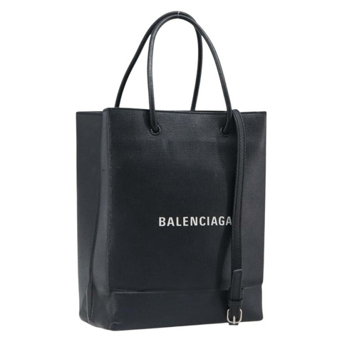 BALENCIAGA 購物手提包 XXS 皮革 兩用 黑色 銀色 568817 正品 199871A