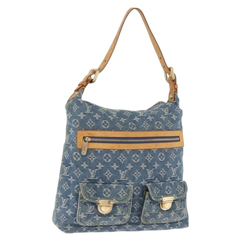路易威登 Monogram Denim Buggy GM 肩背包 藍色 M95048 LV Auth 200360V