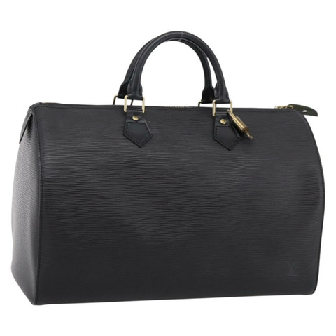 路易威登 Epi Speedy 35 手提包 Noir 黑色 M42992 LV Auth 200343V